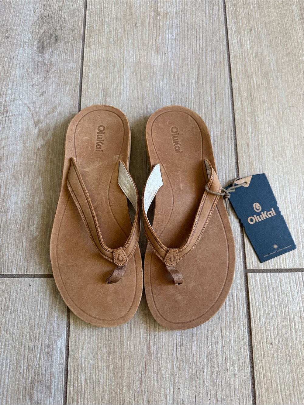 Olukai Womens south shore toffee flip flop Sandals